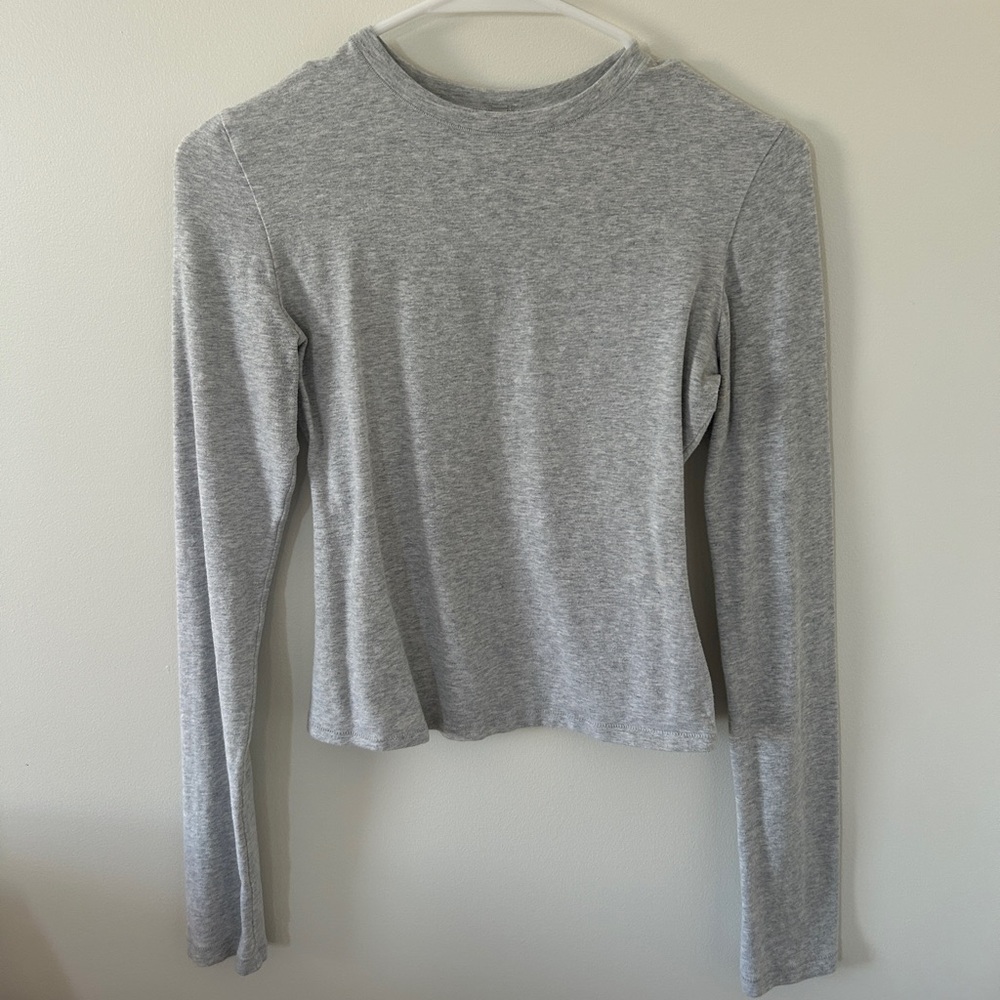 Skims Cotton Jersey Tee – Gray (Size Small and Medium)